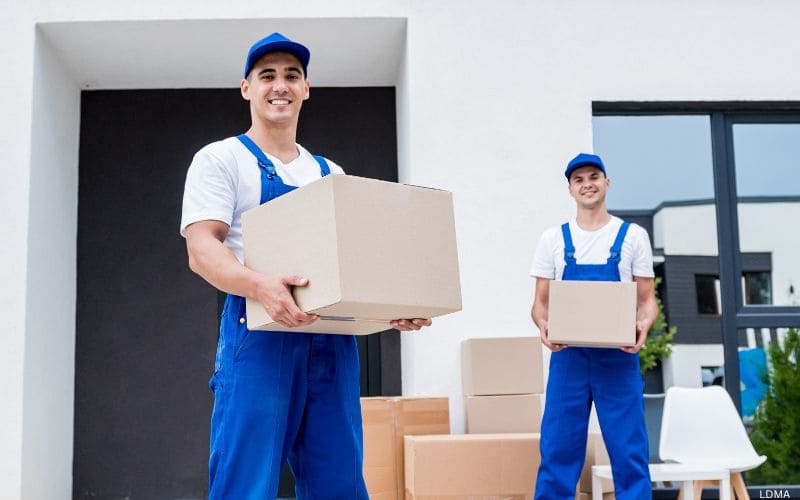 Cost and Affordability with two long distance movers moving boxing into a home